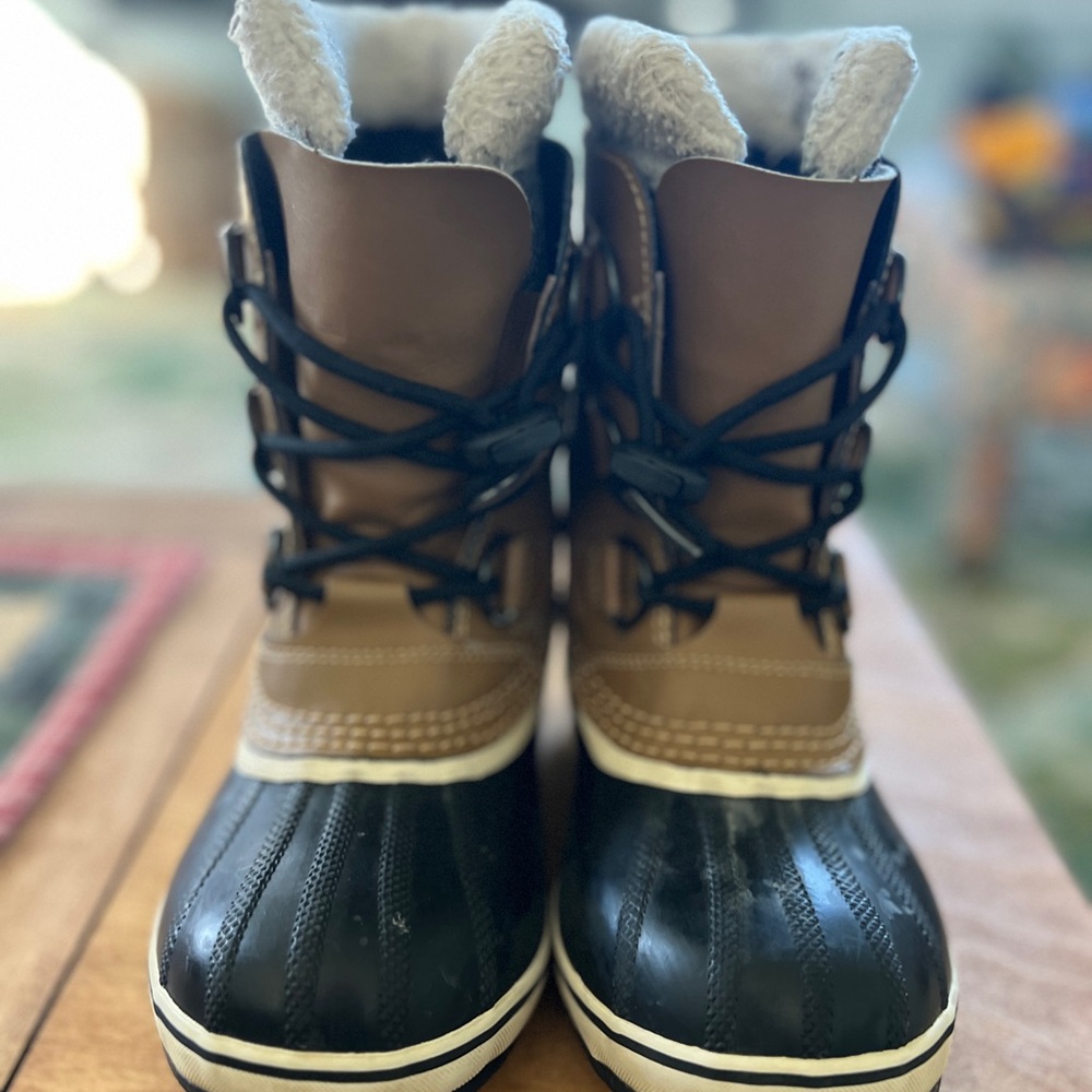 Brown and Black Winter Boots